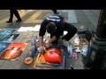 crtanje sprejom u Knez Mihailovoj, street painting