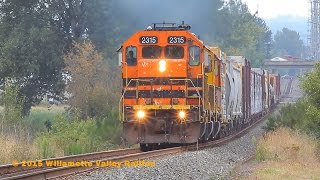 Stacked: Train action at Chemawa - N Salem, Oregon