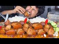 Recipe  mukbang very spicy pork fry curry with white rice  king chilli  pork eating asmr mukbang