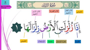 Surah Zalzalah | سورة الزلزلة | استخراج أحكام التجويد | ka soo sarista axkaamu tajweed |