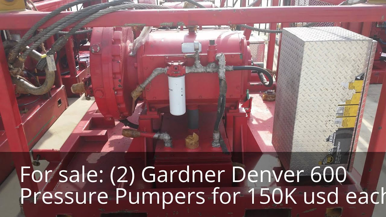 Selling (2) Twin Skid Mounted Well Service Gardner Denver 600 Pressure