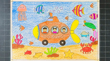 Vẽ ô tô mơ ước | Vẽ chiếc ô tô mơ ước: Ô tô con cá khám phá đại dương (3)