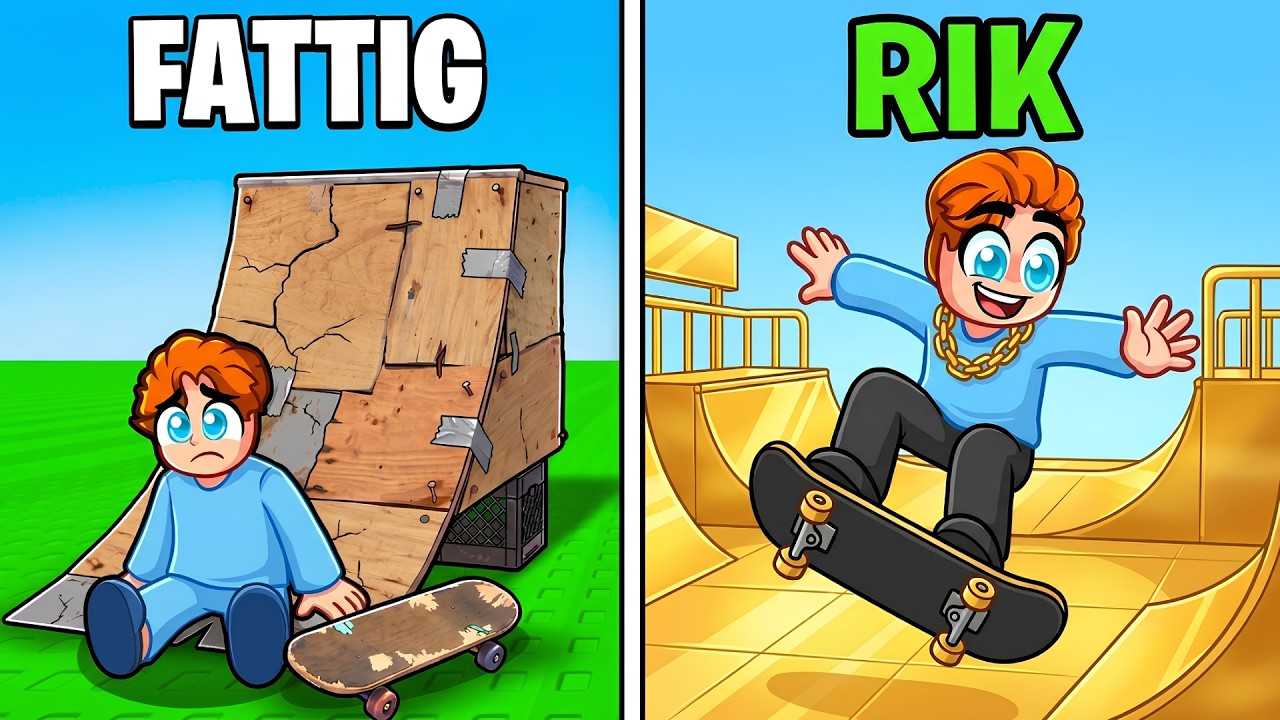 Uppgraderar Från FATTIG Till RIK Skatepark I Roblox!