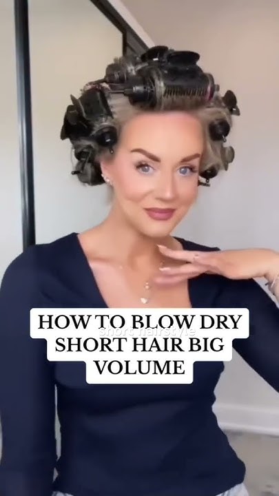  HOW TO BLOW DRY SHORT HAIR BIG VOLUME!🙋🏼‍♀️🔥 #shorthairstyles # ...