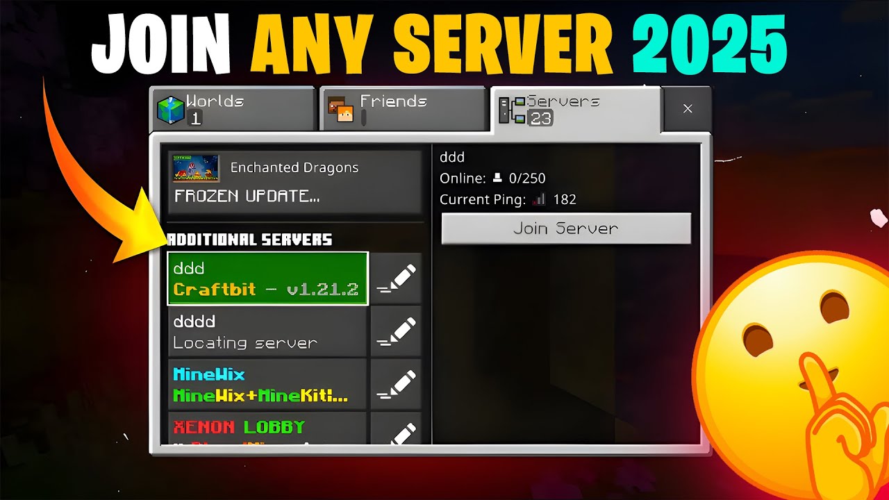 JOIN RANDOM SERVER IN MINECRAFT 🔥JOIN ANY SERVER IN 2025 - YouTube