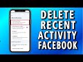How to delete recent ad activity on Facebook