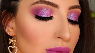 New Years Eve Makeup Tutorial Purple Smokey Eyes + Shimmer | Melissa Samways
