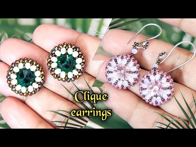 Cutie bell earrings tutorial/ Chenille Stitch earrings/beaded jewelry  making 