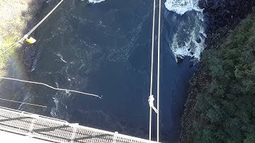 Bungee jump accident rope cuts off victoria falls