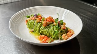 Amazing pesto pasta dish that is easy to make & visually stunning!