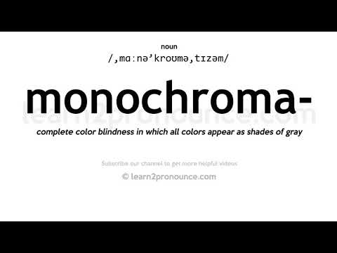 Pronunciation of Monochromatism | Definition of Monochromatism