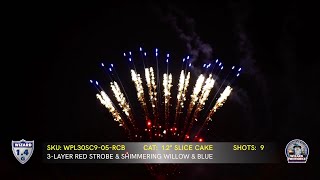3 Layer Red Strobe & Shimmering Willow & Blue - PRO12003 (Wizard)