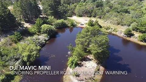 DJI Mavic Mini - ignoring Propellor(s) rotating too fast error and crashing your drone as a result