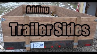 Adding removable sides to a utility trailer