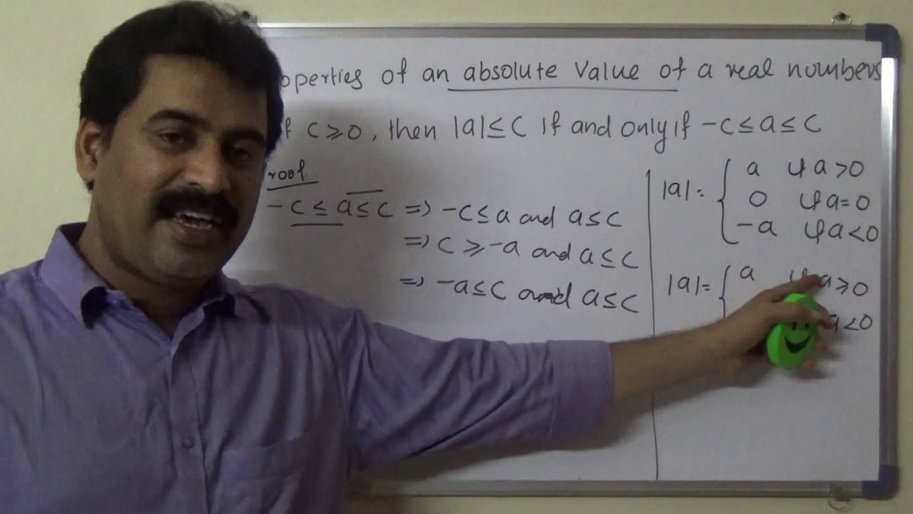 Properties of Absolute value of a real number - Real analysis - YouTube