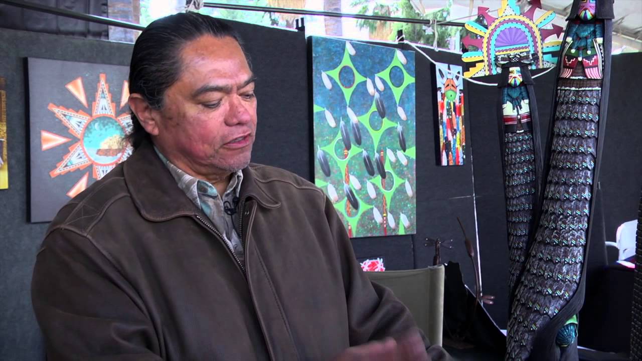 Gerry Quotskuyva at the Southwest Indian Art Fair