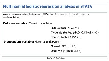 Multinomial logistic regression analysis in STATA || BDHS data