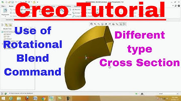 Creo Tutorial : to create Rotational Blend with different cross section