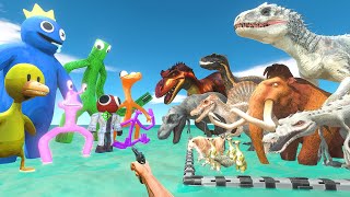 FPS Avatar Rescues Dinosaurs and Ice Age and Fights Rainbow Friends - Animal Revolt Battle Simulator