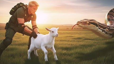 Giant Python Strikes on the Pasture — Rescue Team Battles to Save Baby Goat 🐍🐐 Wildlife Rescue
