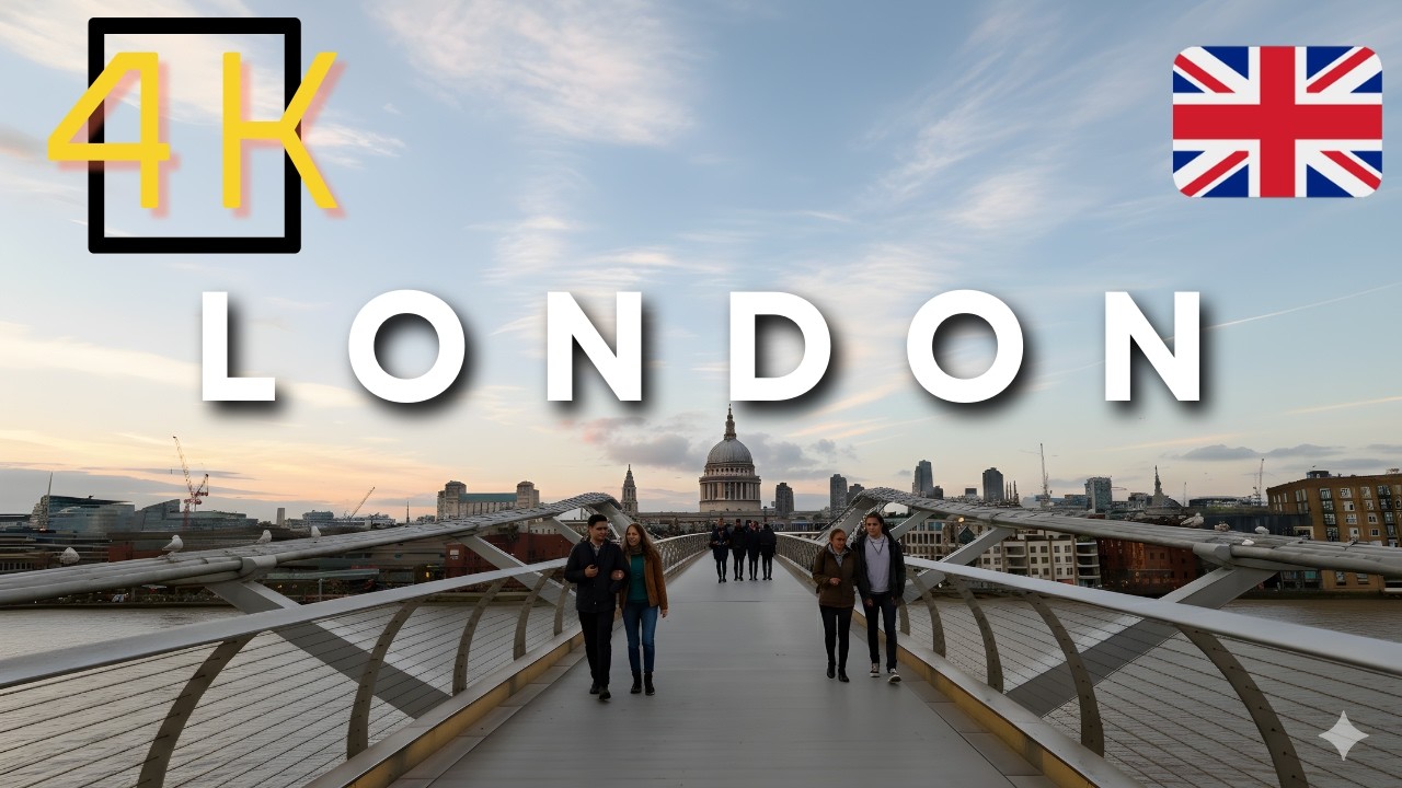 Пешеходная экскурсия по Лондону (4K 60FPS) | Сердце Англии | Соединенное Королевство 🇬🇧