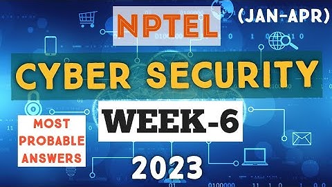 Cyber Security || NPTEL week 6 assignment answers #nptel #cybersecurity #skumaredu
