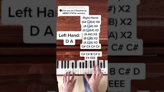 Abba - Chiquitita (Easy Piano Tutorial With Letter Notes) #Shorts