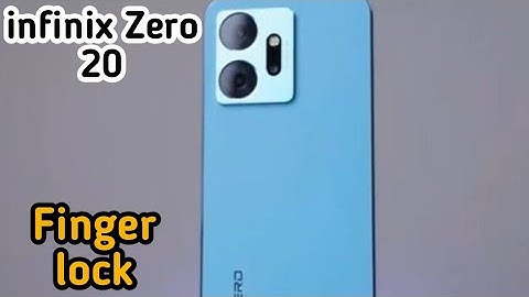Finger Lock In Infinix Zero 20, How To Set Finger Lock In Infinix Zero 20, Fingerprint Lock Setup
