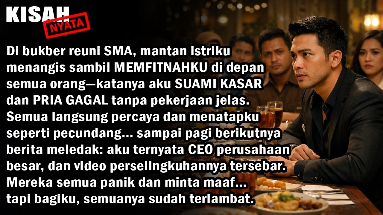 SUAMI DIFITNAH MANTAN ISTRI DI ACARA BUKBER SMA, TAPI BESOKNYA SEMUA ORANG SYOK, TERNYATA..