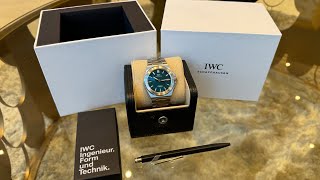 Unboxing & Review IWC INGENIEUR AUTOMATIC 40 Aqua Dial 2024 IW328903