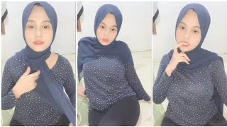Trend Hijab Ceruty Navy Blue - Tata Hijab Style 2021