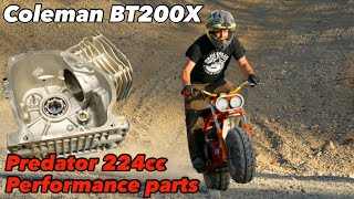 Coleman BT200X mini Bike 224CC stroker Engine Mods