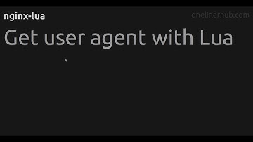 Get user agent with Lua