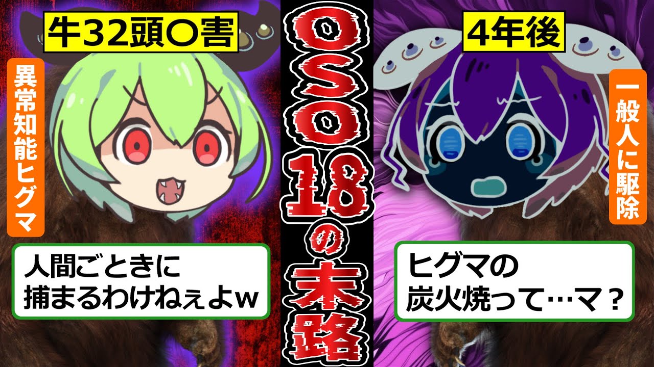 調子に乗りすぎたヒグマ『OSO18』の悲惨な末路…【ずんだもん ゆっくり解説】