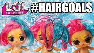 LOL Surprise #HAIRGOALS GET WET | L.O.L. Makeover Series What Happens to Doll Hair in Water