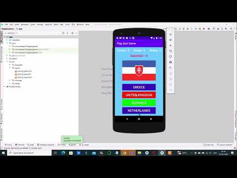 Flag Quiz Game using Android with Java