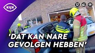 Ravage nadat AUTO in PAND RIJDT door BLACK-OUT | Als de Brandweer | KIJK