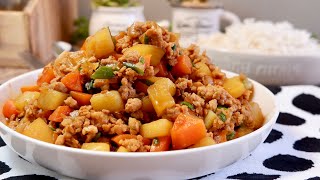 Your Kids will Love Stir Fried ABC! Potatoes & Carrots with Minced Meat 土豆红卜炒碎肉 Chinese Pork Recipe