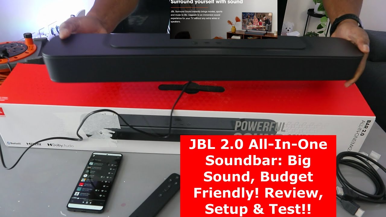 JBL 2.0 All-In-One Soundbar: Big Sound, Budget Friendly! Review, Setup &  Test!! - YouTube