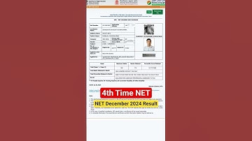 My 4th time NET Result December 2024 #net #jrf #shortvideo #shorts #shortsfeed  #short