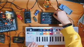 RRandom - Pocket Friends | Live Performance with Moog Werkstatt 01 and Pocket Operator Tonic