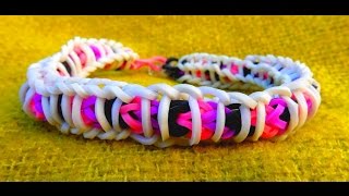 Bracelet élastique RAINBOW LOOM  SPIRALE ( en français)