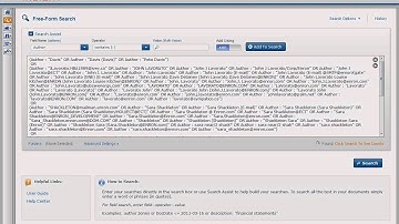 Catalyst Insight Tutorial:  Free Form Search