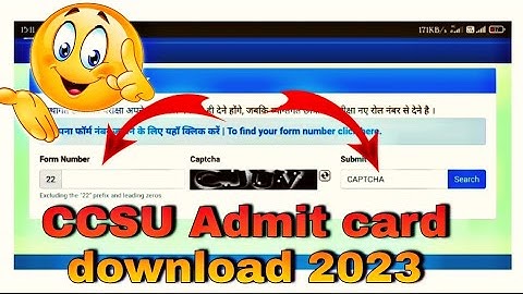 CCSU Admit card download 2023||How to download/Save CCSU admit card 2023#ccsu#admitcard#2023