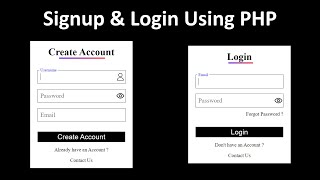 Registration and Login Form Using PHP & MySQL | Demo