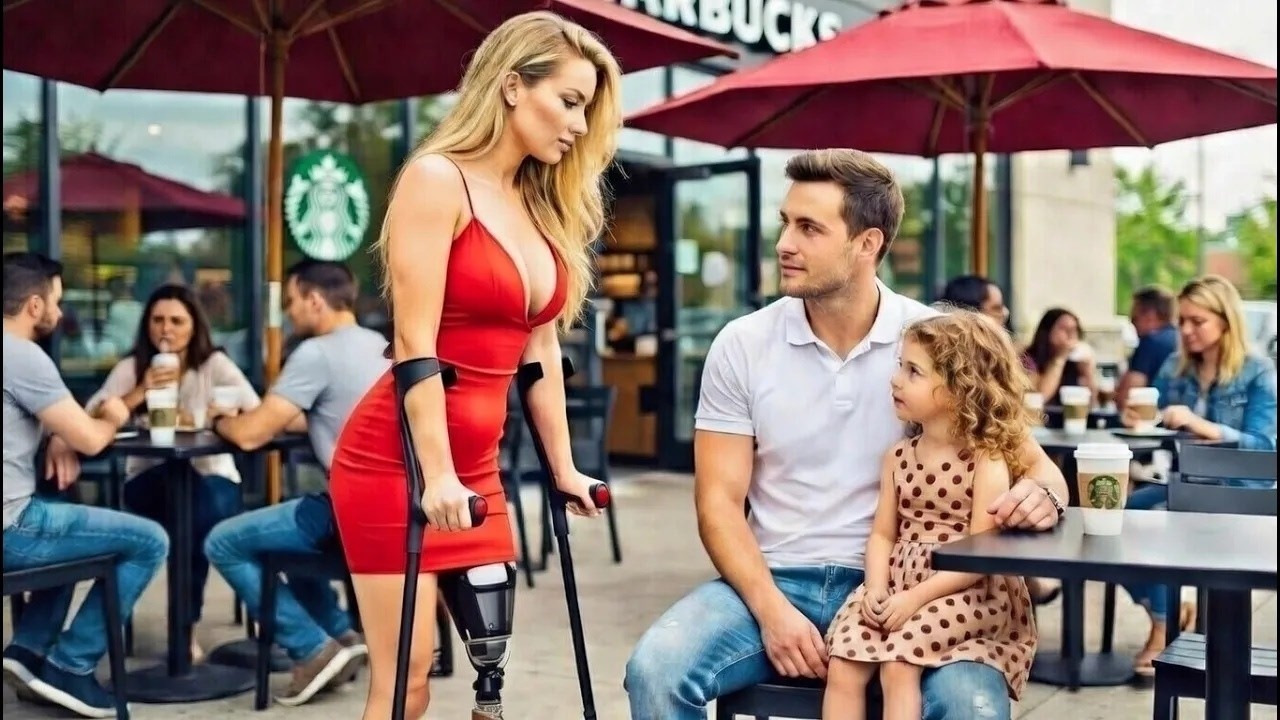 Posso partilhar esta mesa? Garota amputada pergunta ao pai solteiro: Sua resposta chocou a todo