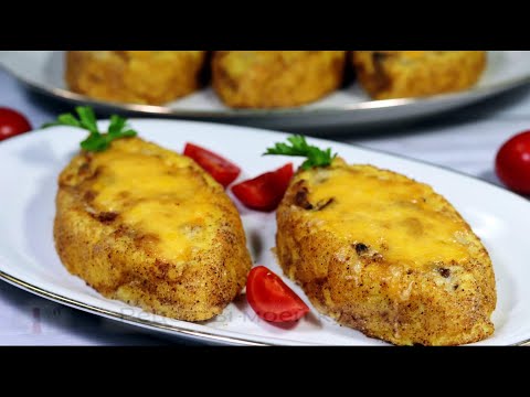 Video: Chicken In A Cheese Crust With Potatoes And Mushrooms