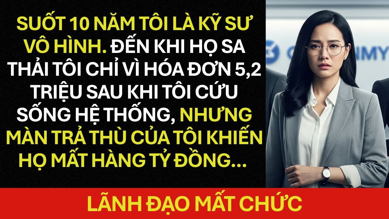 Họ ĐUỔI VIỆC tôi chỉ vì hóa đơn 5,2 triệu sau khi tôi CỨU SỐNG hệ thống, nhưng màn trả thù ...
