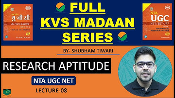 Full KVS MADAAN Series I Research Aptitude I Lecture-8 I NTA UGC NET 2023 I By Shubham Tiwari