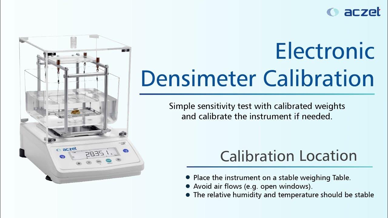 Aczet CYGT Series How to Calibrate Your Electronic Densimeter with Precision and Accuracy YouTube